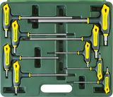 Набор KRAFTOOL Ключи "INDUSTRIE" имбусовые,Cr-Mo(S2),Т-образные,эргоном двухкомп рукоятка,TORX Hole