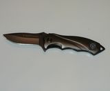 Нож ЗУБР "ПРЕМИУМ" "ТИТАН" складной, эргономичная цельнометаллическая рукоятка, 210мм/лезвие 80мм