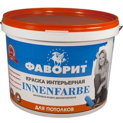 Краска для потолка ФАВОРИТ ВДАК-20П белоснежная, 15 кг кг
