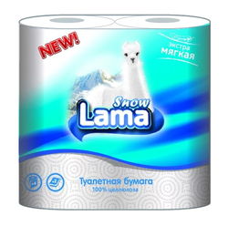 Бумага туалетная LAMA 2-х слойная ( 4 рулона/упаковка, 12 упаковок/кор) рул